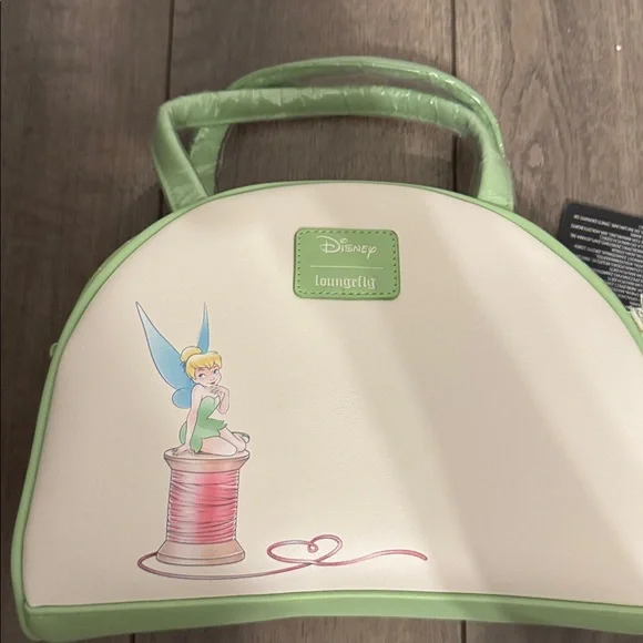 Loungefly Tinker Bell Crossbody Bag - Green and Cream - Picture 2 of 4